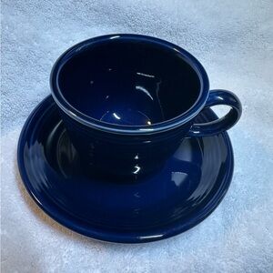 Fiesta Classic Cobalt Blue Cup and Saucer Set